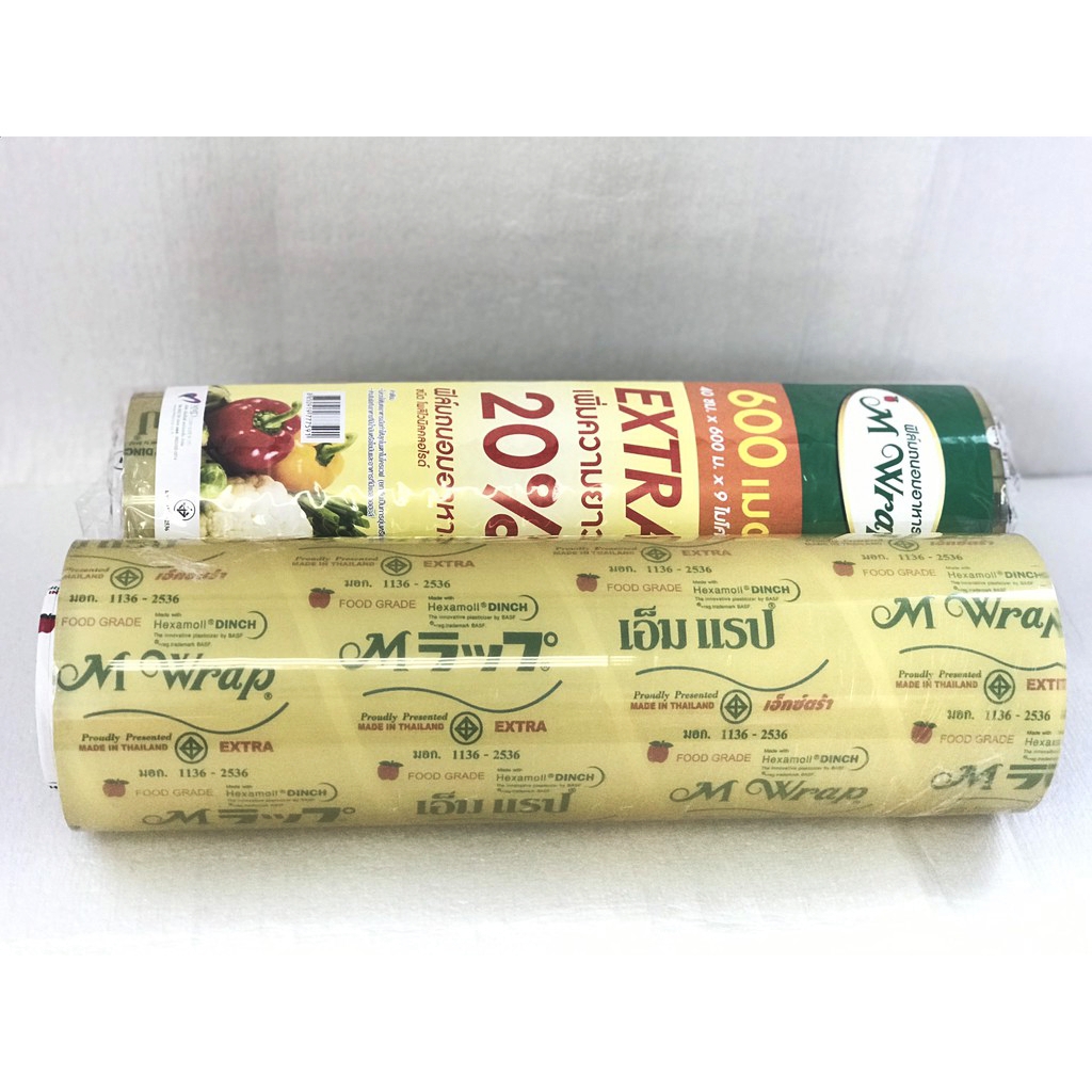 Màng bọc thực phẩm PVC M Wrap - Cuộn lớn (40cm x 600m)