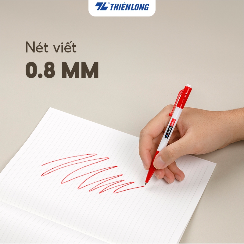 (Hộp 20 Cây) Bút Bi Thiên Long TL-08 Ngòi 0.8mm