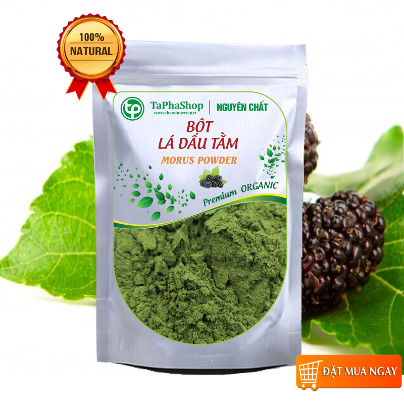 [HOT] Bột lá dâu tằm nguyên chất 100g - Thảo Dược Tấn Phát