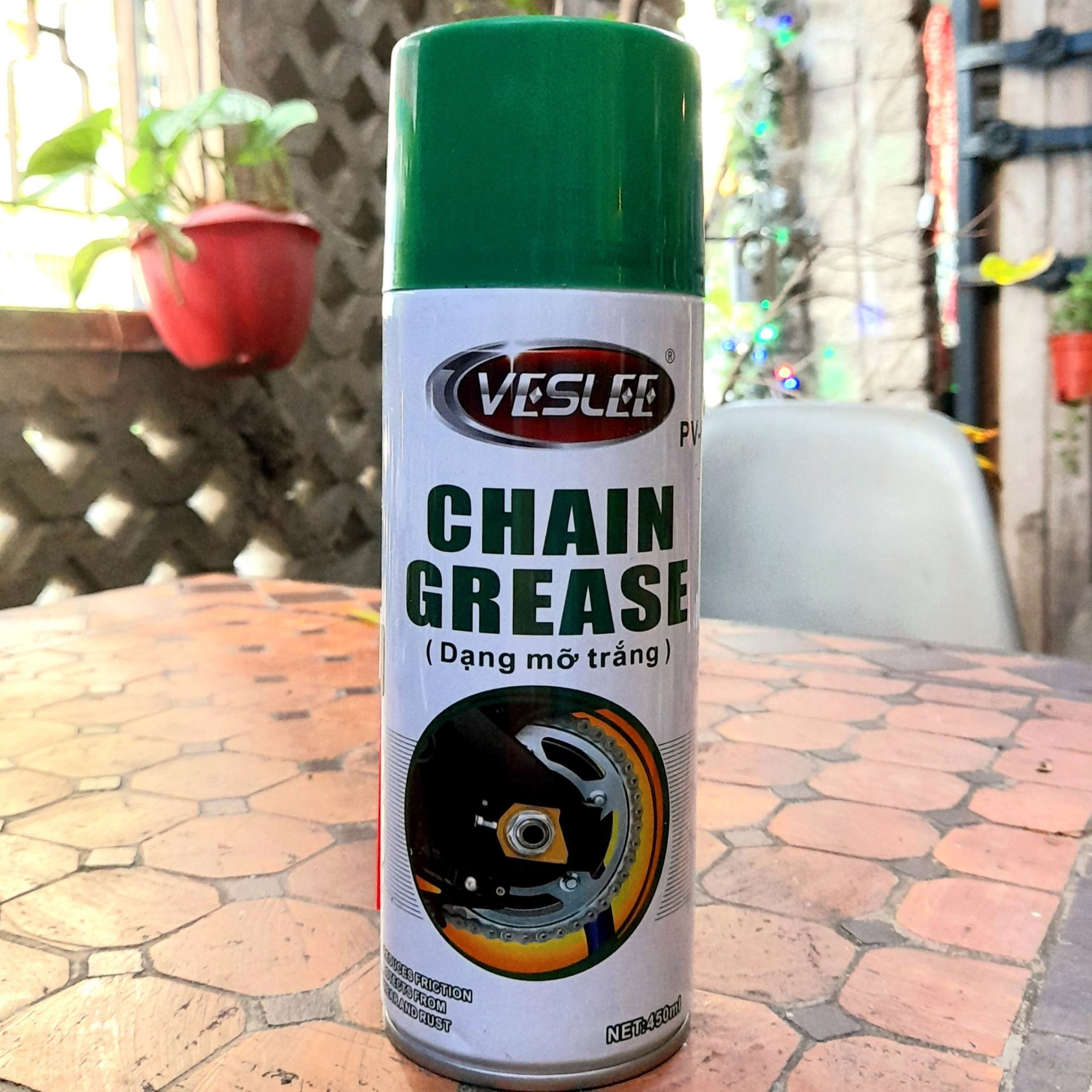 [HCM][MỠ BÔI TRƠN TRẮNG DẠNG XỊT] VESLEE CHAIN GREASE 450 ML