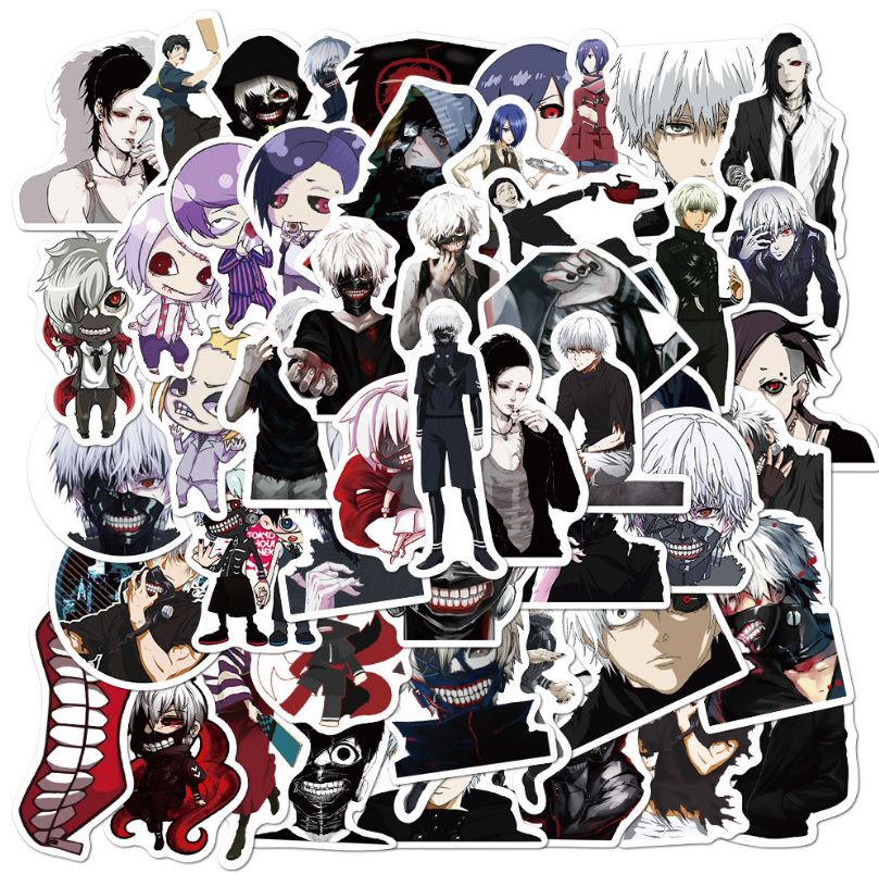 [HCM]Sticker Anime Tokyo Ghoul nhựa PVC không thấm nước dán nón bảo hiểm laptop điện thoại Vali xe Cực COOL #204