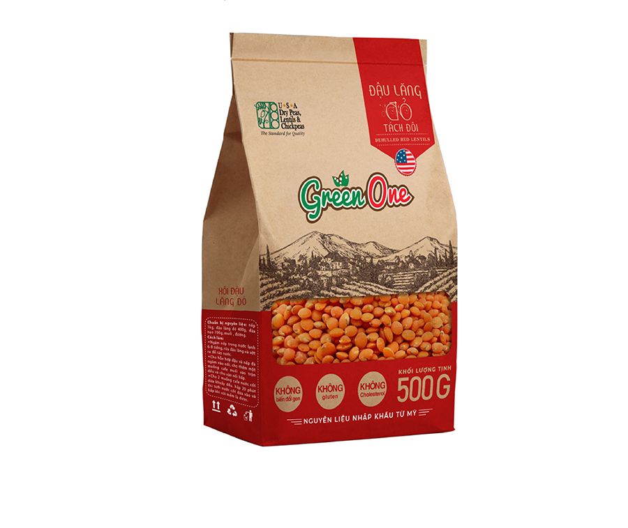 Đậu Lăng Đỏ Tách Đôi Green One 500g