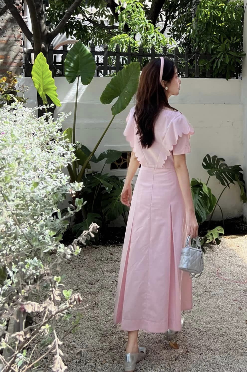 LILLIE | Set váy hồng dập li