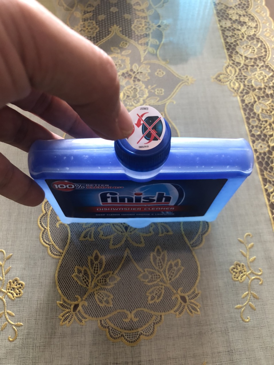 Dung dịch vệ sinh định kỳ máy rửa bát Finish - chai 250ml - Hương Soda