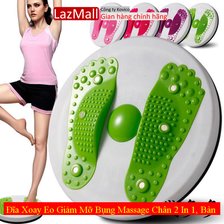 Đĩa Xoay Eo Giảm Mỡ Bụng Massage Chân 2 In 1, Bàn xoay eo
