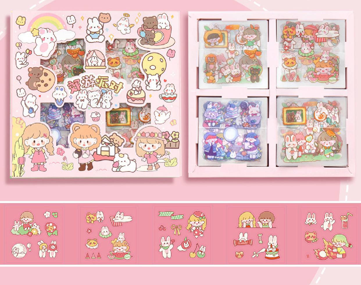 Sticker 3D sticker 2D, hình dán 2D hình dán 3D trang trí dán tập sách ...