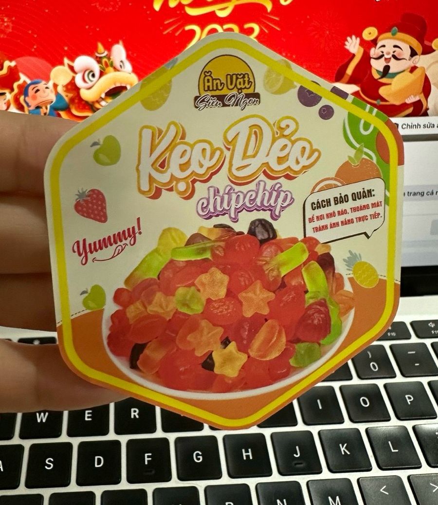 50 tem dán "Kẹo dẻo chipchip" - 7x9.6cm