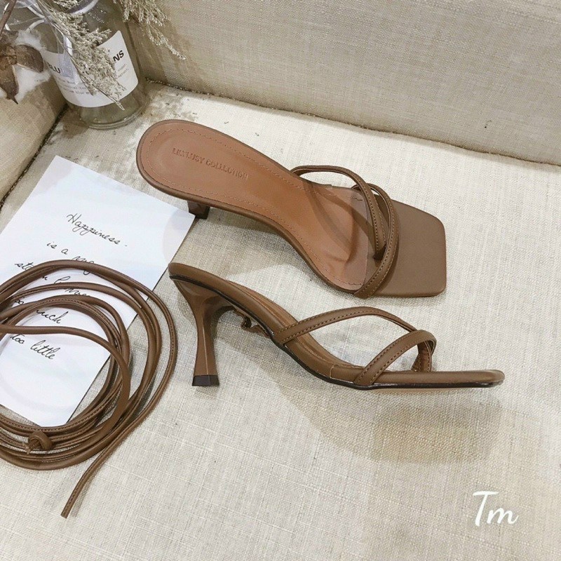 GIÀY CAO GÓT XỎ NGÓN CỘT DÂY NỮ 7 PHÂN HÀNG NEW