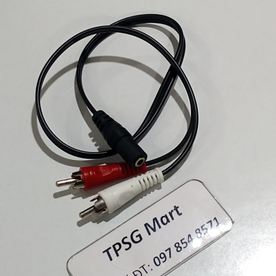 Cáp âm thanh 2 đầu av - hoa sen ra 1 đầu 3.5mm :đoạn dây