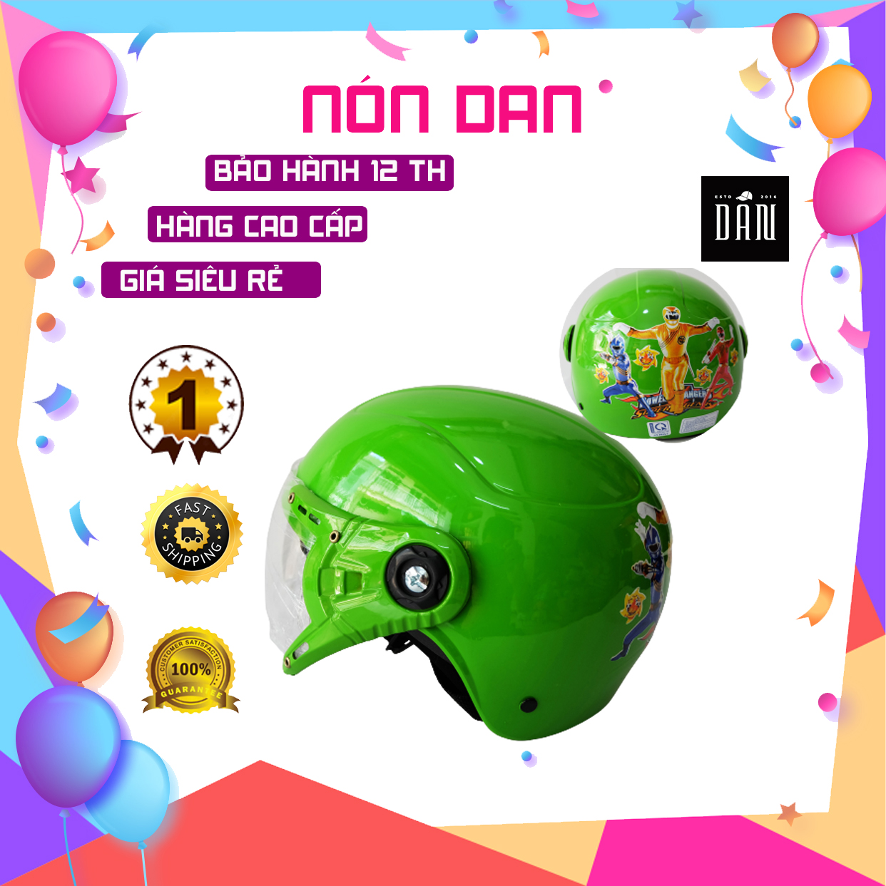 [HCM]Mũ/Nón Bảo Hiểm Trẻ Em Có Kính Cao Cấp
