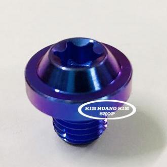 Ốc TITAN GR5 gắn chân kính 10 li răng Ngược (Xanh Tím)