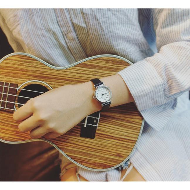 đồng hồ dây da nữ Quatz
