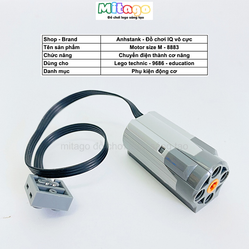 Mô hình lắp ráp Động cơ technic motor M tương thích 9686 bảo hành 1 đổi 1