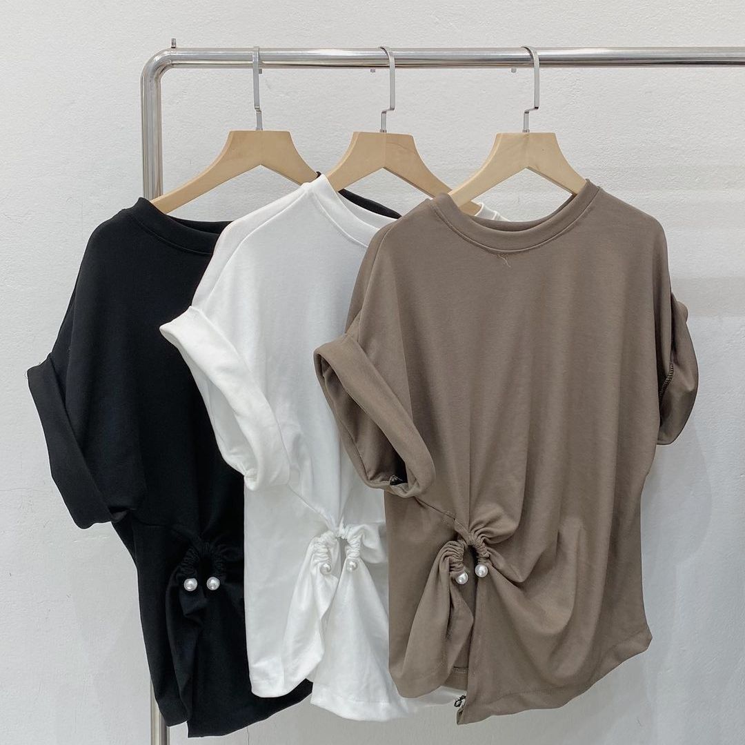 Áo thun tay lật dúm eo, Áo thun kiểu Tesoro clothes