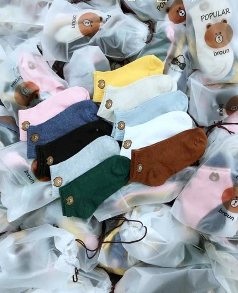 Set 10 đôi tất vớ gấu brown cổ ngắn