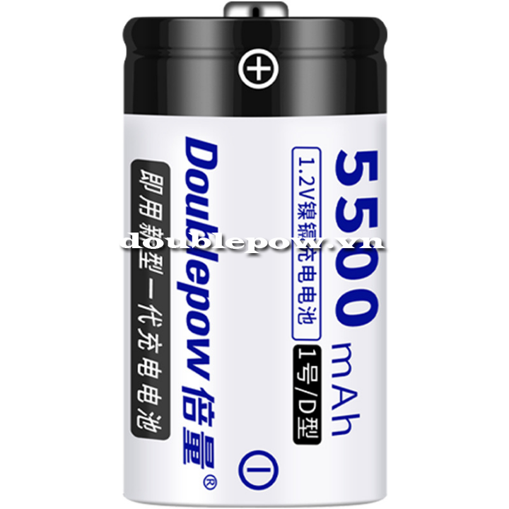 Pin đại sạc Doublepow size D 5500mAh dung lượng thật