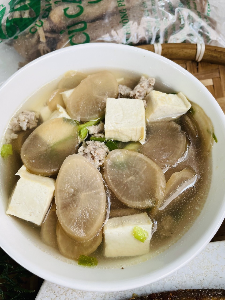 Củ cải muối (xá bấu) nguyên củ Gò Công - 500g