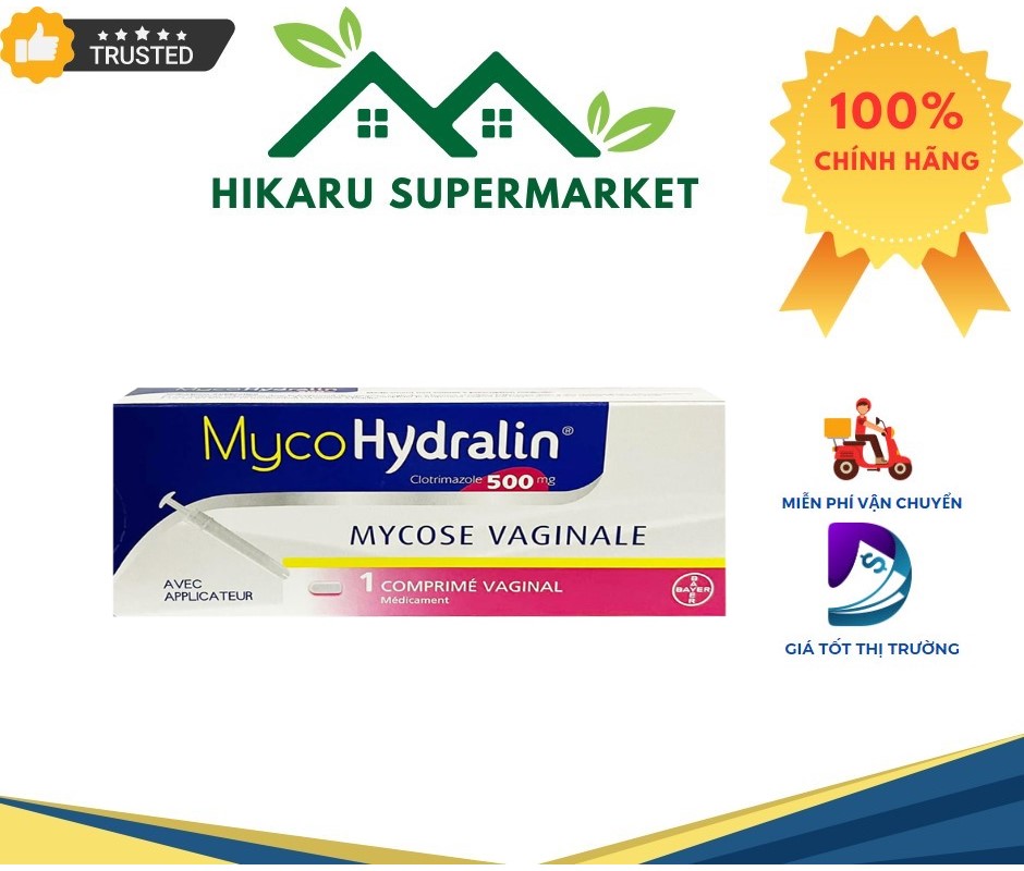 Viên đặt phụ khoa Mycohydralin 500mg của Pháp 1 liệu trình