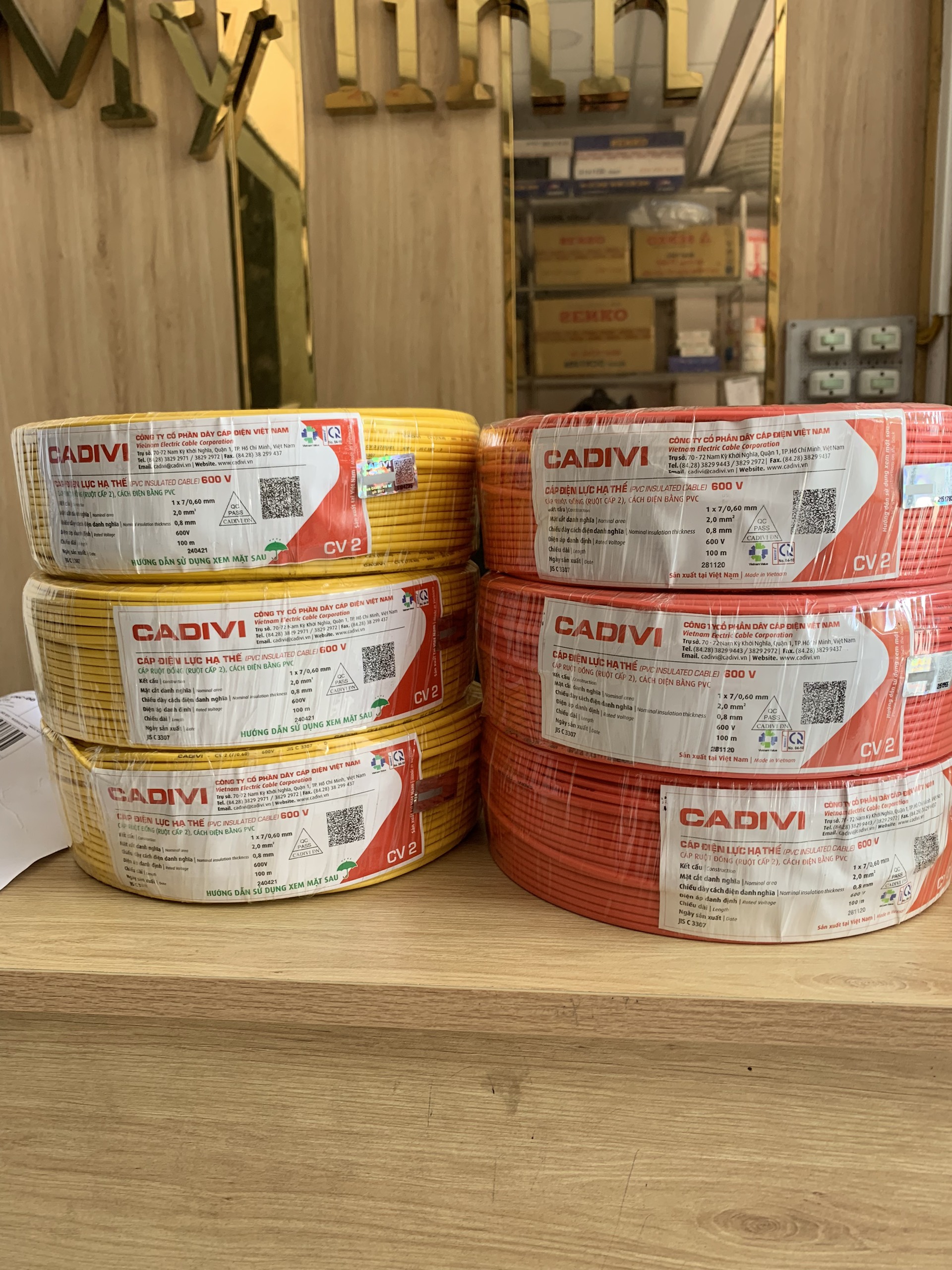 DÂY ĐIỆN ĐƠN CV 2.0 - CADIVI