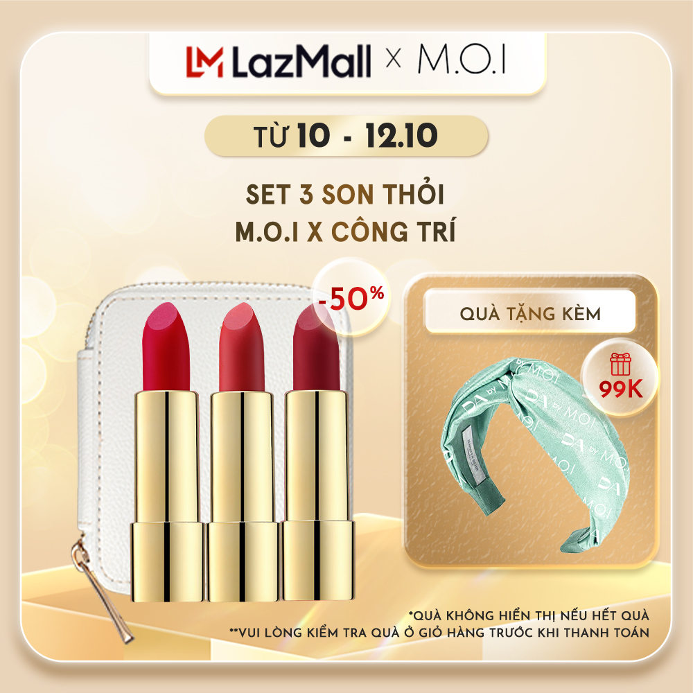 [SET QUÀ TẶNG] Son thỏi M.O.I x Công Trí Phiên Bản Giới Hạn _ 3.1 và 3.2