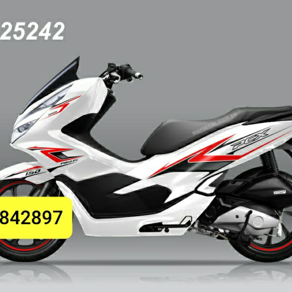[HCM]Tem rời xe PCX 2019 cao cấp dán xe trắng  xe bạc