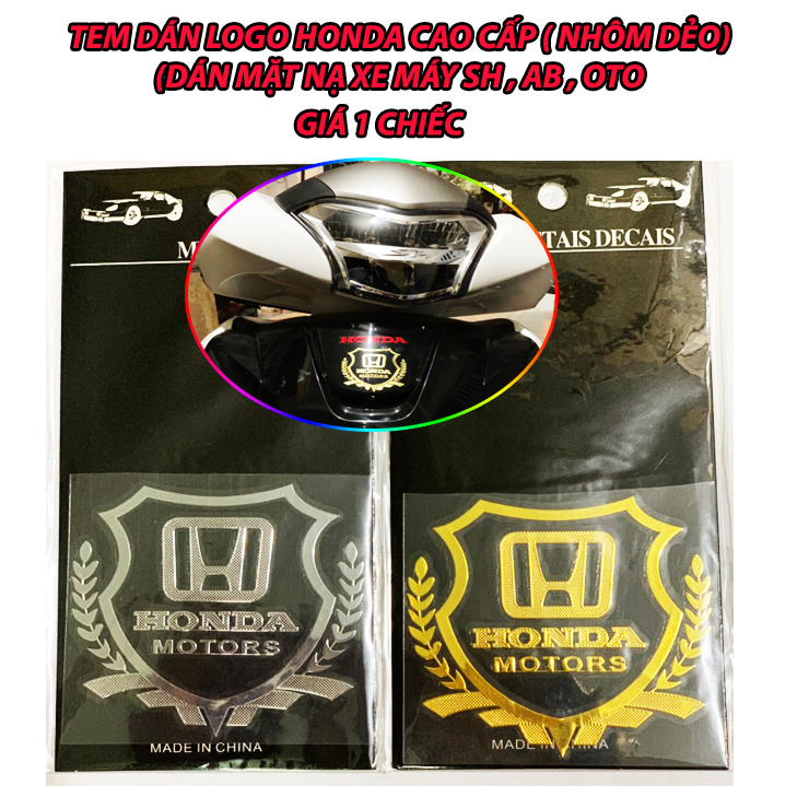 TEM HONDA HÀNG CAO CẤP LOGO NHÔM DẺO