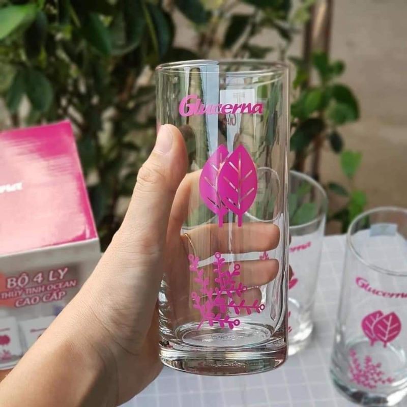 [HCM]BỘ 4 LY THUỶ TINH OCEAN THÁI LAN 300ml quà Glucerna