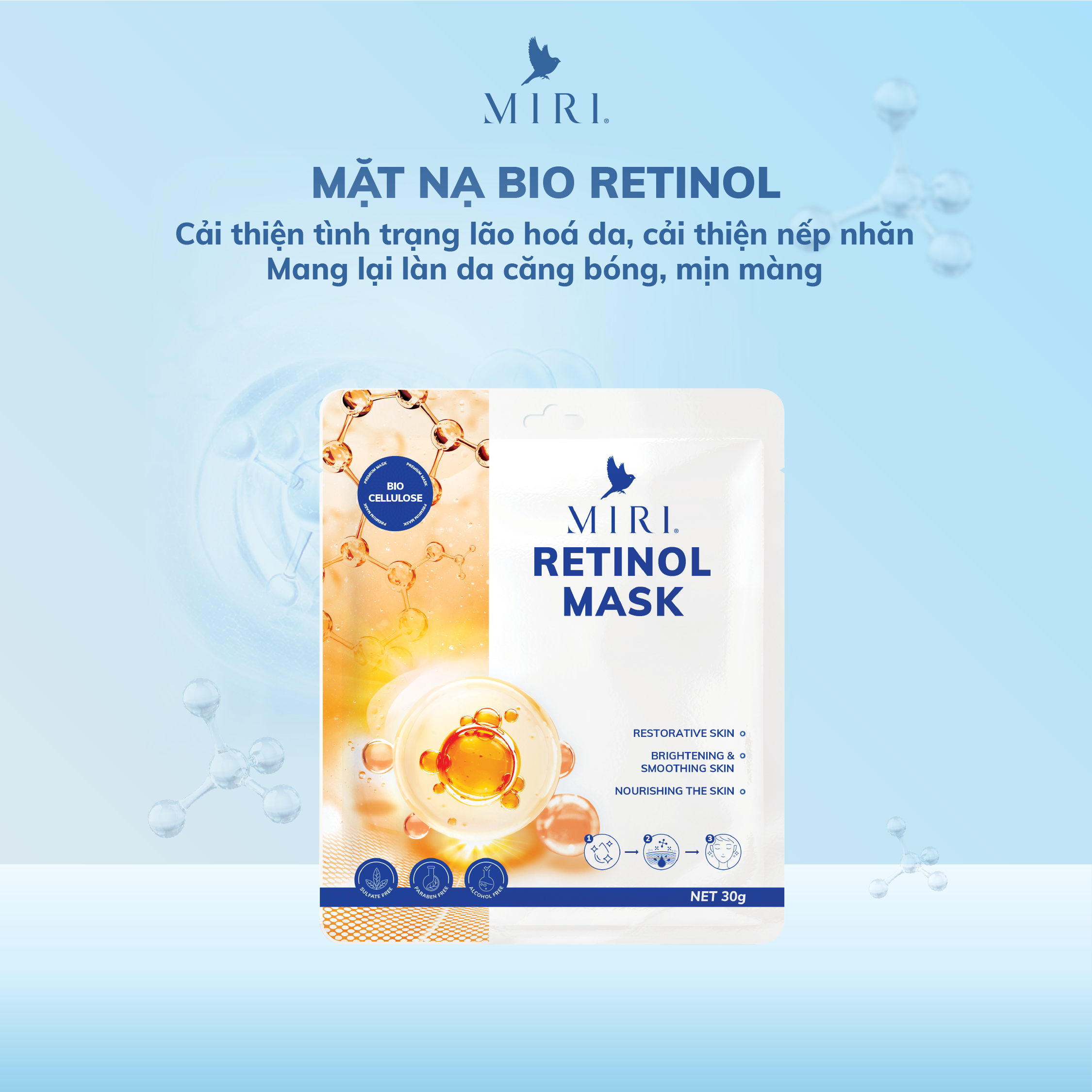 Mặt Nạ Chống Lão Hóa - Retinol Mask MIRI (30gr)