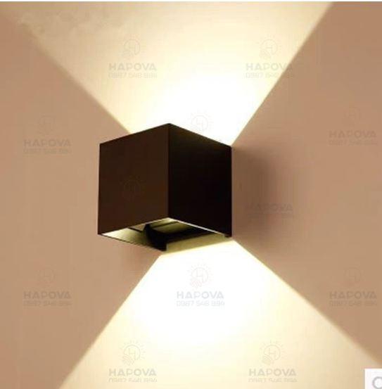 Đèn trang trí tường, đèn hắt 2 đầu chống nước ngoài trời HAPOVA MAIXAS 5001