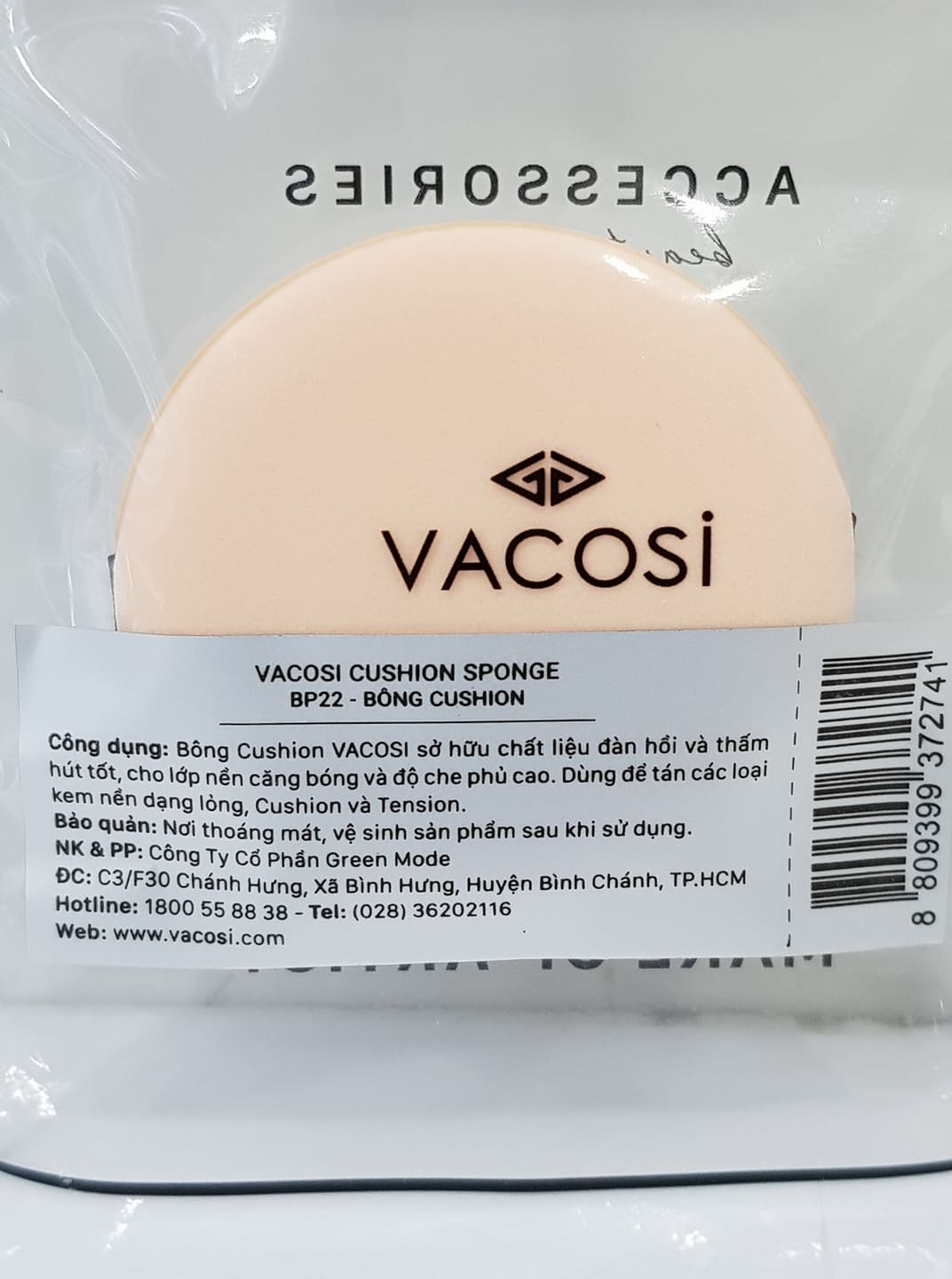 Bông Phấn Cushion VACOSI Hàn Quốc