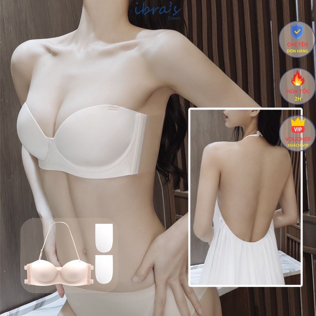 Áo Ngực Không Dây Hở Lưng Dán Silicon Tàng Hình