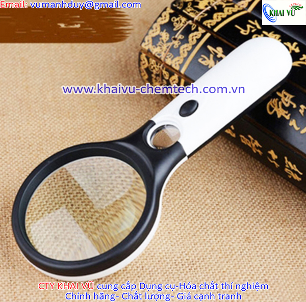 Kính lúp cầm tay có đèn phóng đại 3x - 45x