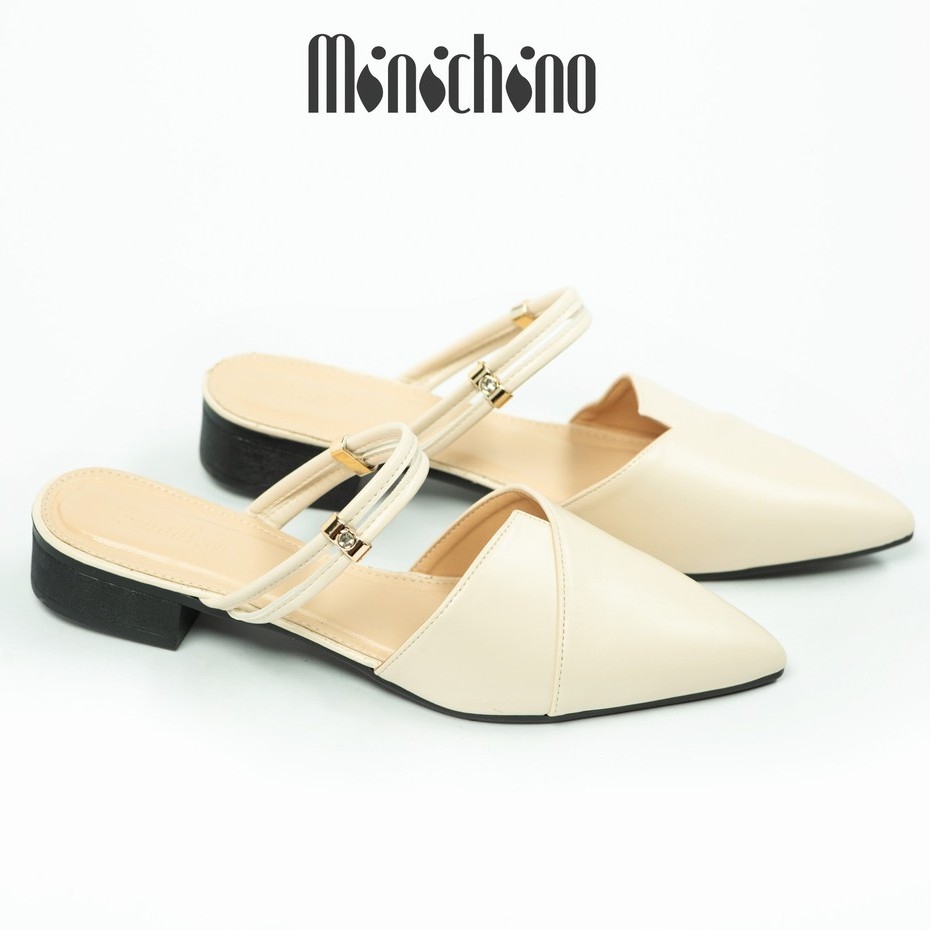 BÁO GIÁ GIÀY CAO GÓT MŨI NHỌN 3CM CILLIE MÀU KEM 1173 (STORE 5703) | Shopee Lazada Sendo Tiki mới nhất 32 Giày sục nữ cao 3cm MINICHINO mũi nhọn hở gót phối dây thời trang màu kemTC051