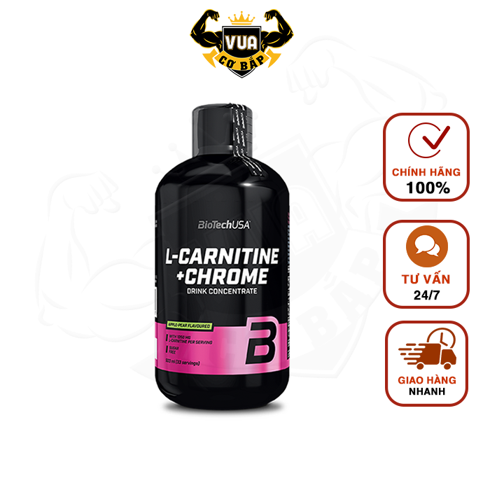 Thực Phẩm Bổ Sung Đốt Mỡ L-CARNITINE + CHROME BiotechUSA