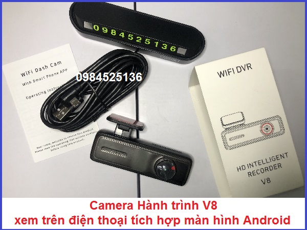 Camera hành trình DVR V8 kết nối điện thoại hoặc màn android.Tích hợp cho nhiều màn hình Android. Camera hành tình giá rẻ, Camera hành trình. Camera hành trình xe điện thoại.Camera hành trình lưu hành trình cho xe. Camera Hành trình WF