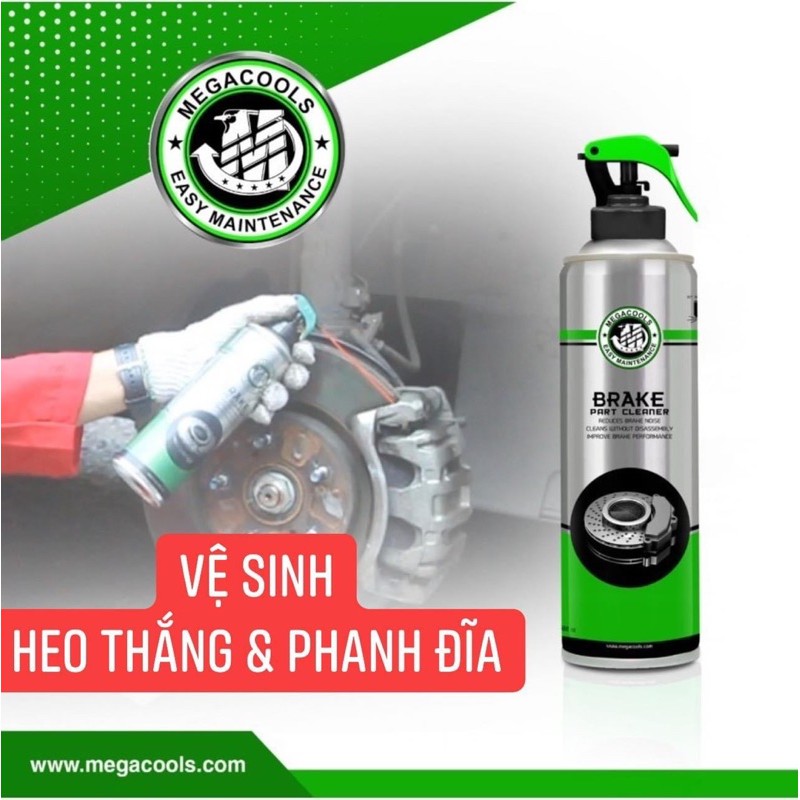 CHAI DUNG DỊCH VỆ SINH HEO THẮNG & PHANH ĐĨA MEGACOOLS 500ml