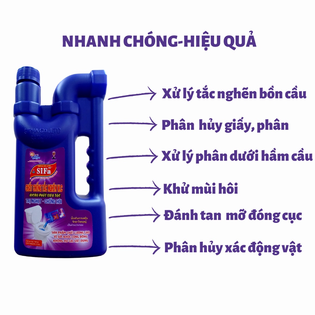 Chất thông cống/cầu Thái siêu tốc SIFA 1600g