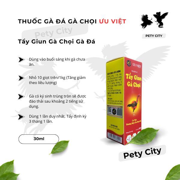 Thuốc Tẩy Giun Gà Đá Gà Chọi Ưu Việt