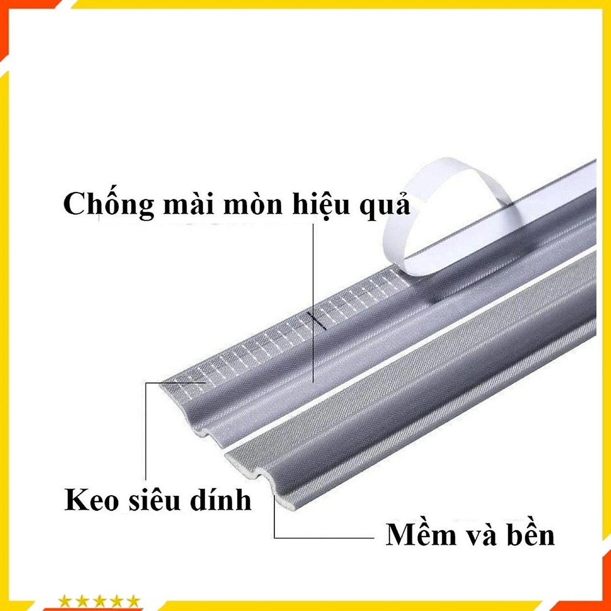 Ron chắn khe cửa , ron chặn khe cửa đa năng, ngăn côn trùng, bụi bẩn, chống thoát nhiệt điều hòa, Nẹp xốp chặn khe cửa