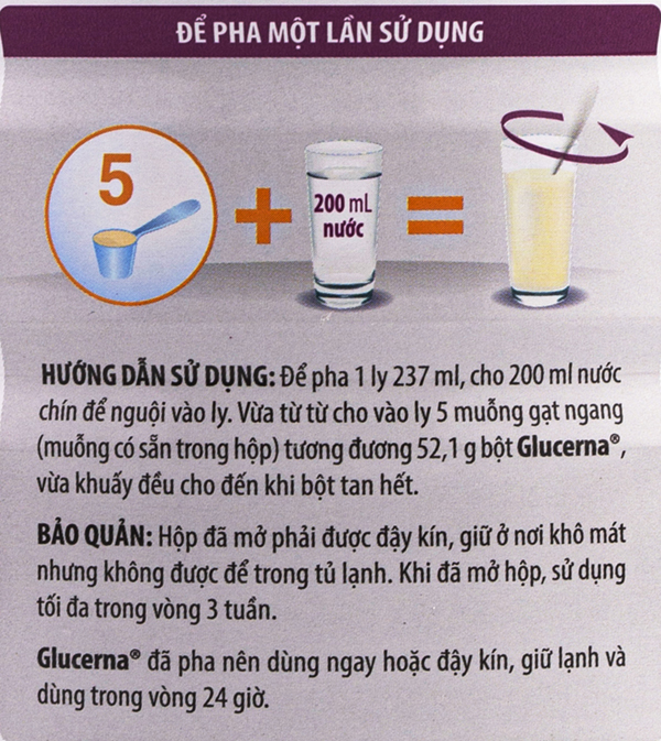 Sữa Glucerna Úc Dành Cho Người Tiểu Đường 850 Gram