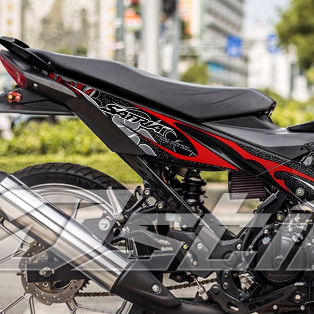 Tem Samurai Satria ( Raider ) Rời Xe Đen - Tem Đỏ
