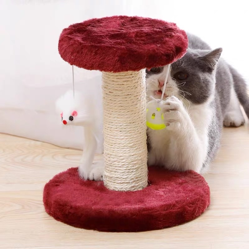 Trụ đồ chơi cào móng 2 tầng cho mèo 😻