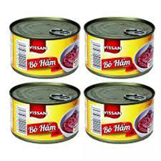 Combo 4 bò hầm vissan hộp 397g date 2027