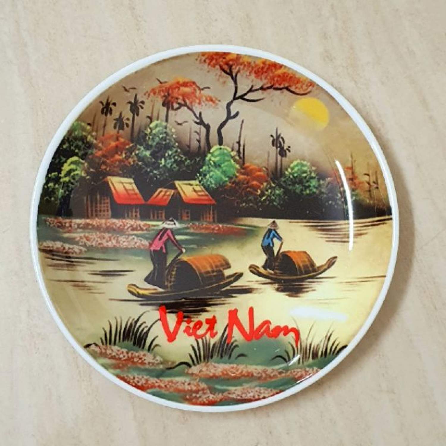 Đĩa Sứ Lưu Niệm In Làng Quê Việt Nam

(D=17cm)