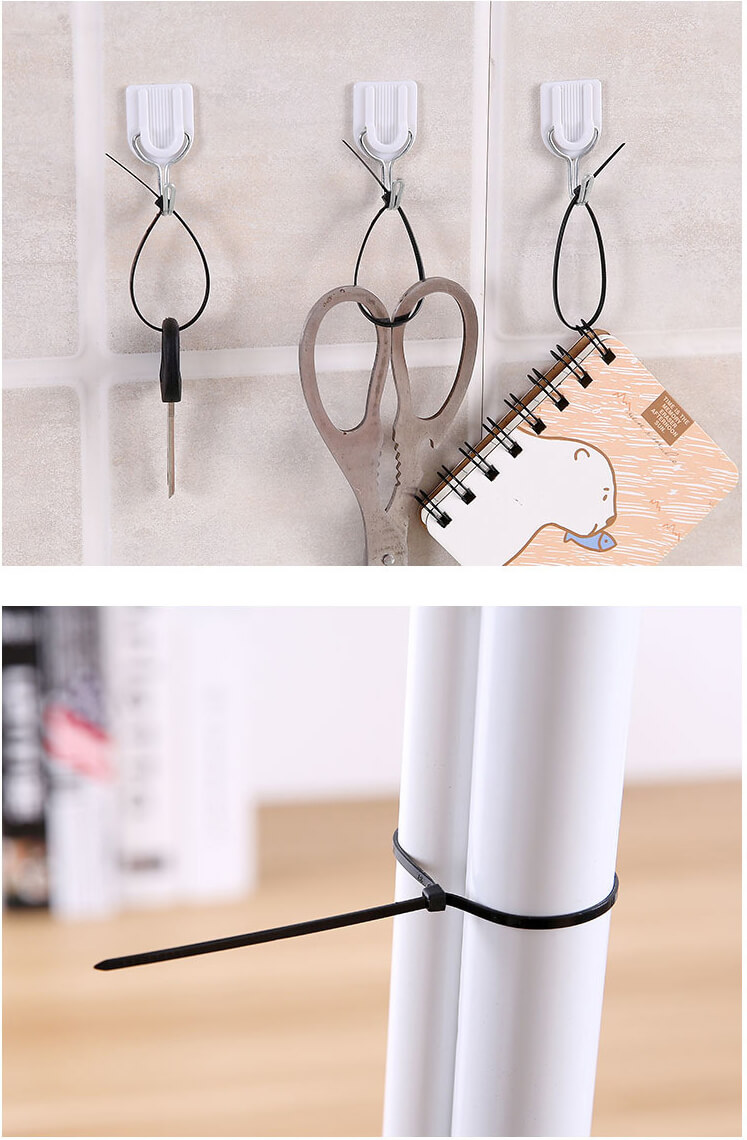 100 Dây Thít Nhựa 150mm Dây Rút Lạt Nhựa Buộc Treo Đánh Dấu Cố Định Vật Dụng Tiện Lợi