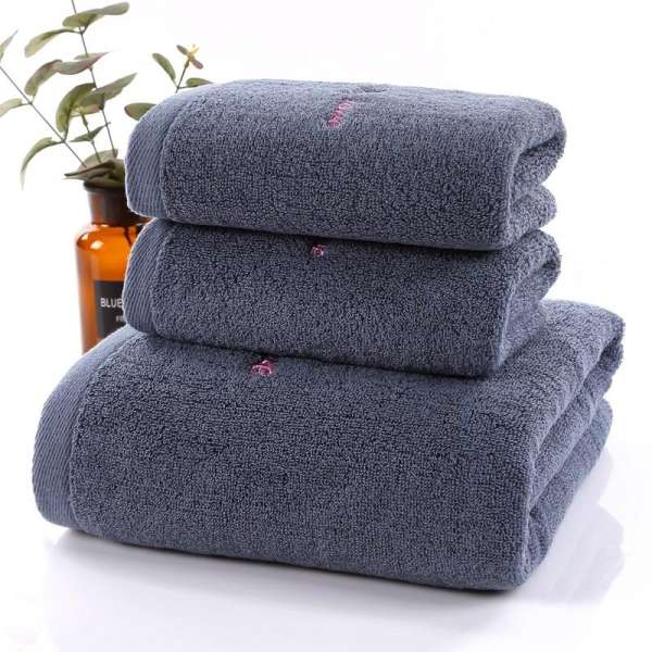 Set 2 Khăn tắm dày 34x75+70x140,siêu thấm chất liệu 100 cotton 120g+450g 130