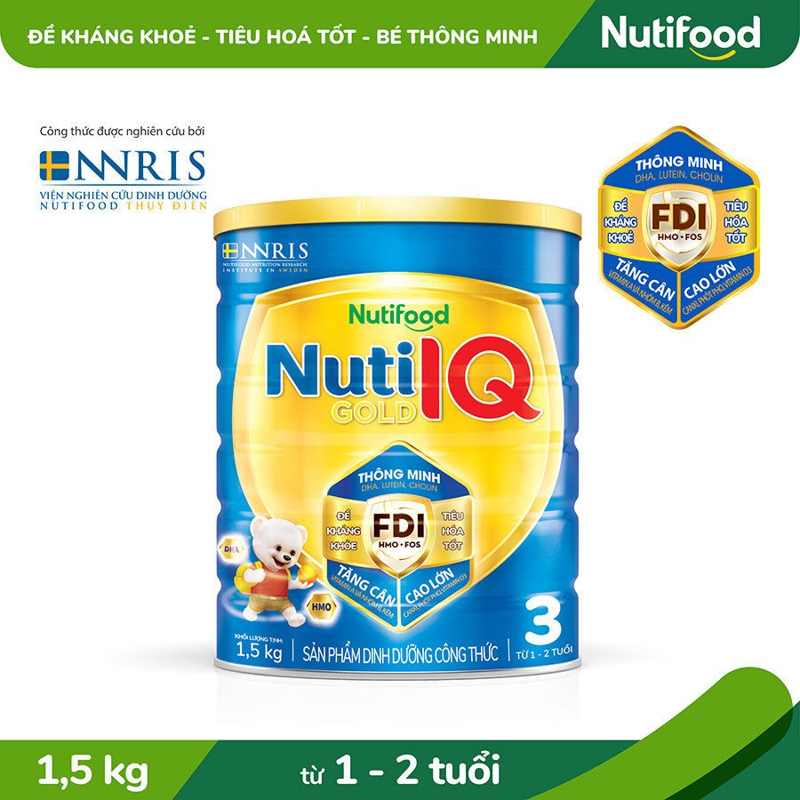 Sữa bột Nuti IQ gold số 3 1.5kg (từ 1-2 tuổi)