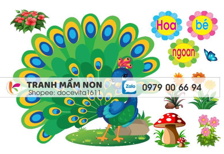 Tranh decal mầm non-Góc bé ngoan