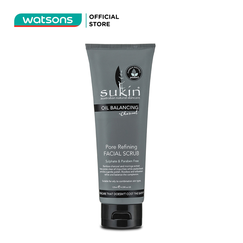 Kem Tẩy Tế Bào Chết Sukin Oil Balancing Plus Charcoal Pore Refining Facial Scrub 125ml giá rẻ