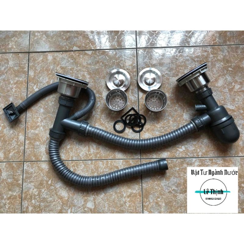 Bộ Xả Bồn Rửa Chén Đôi – Xi Phông Xả Chậu Rửa Chén